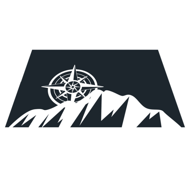 乙烯基餐垫山脉罗盘设计 - TenStickers