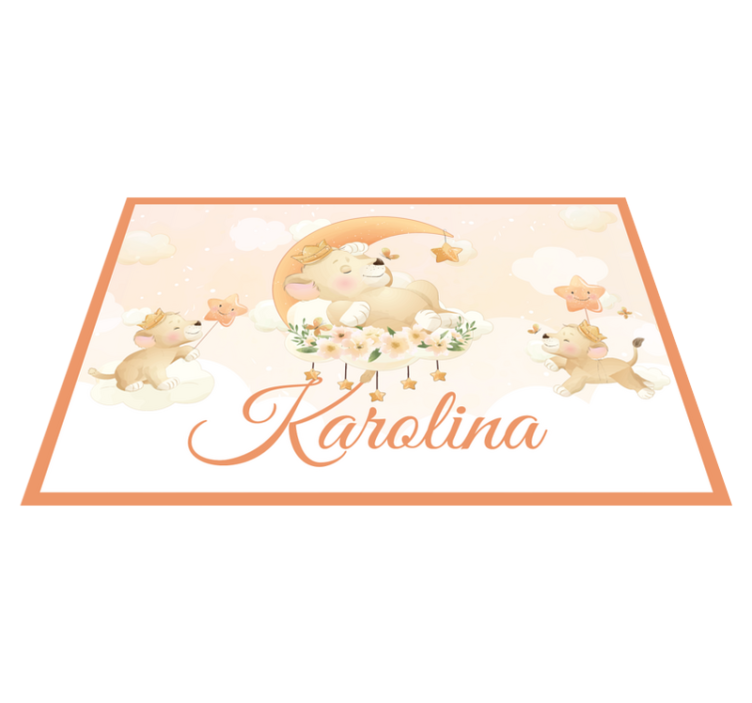 乙烯基儿童餐垫趣味小狮子幼崽 - TenStickers