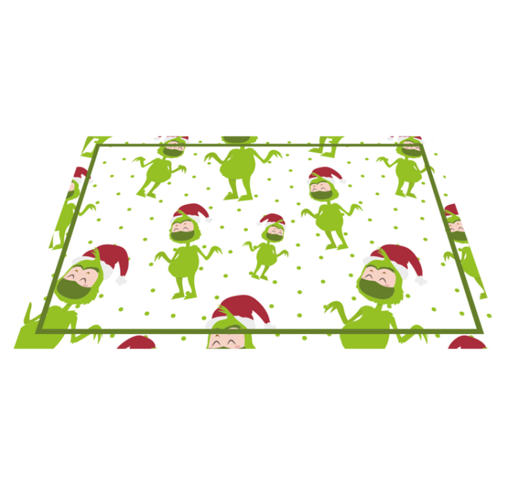 乙烯基圣诞餐垫快乐的格林奇角色 - TenStickers