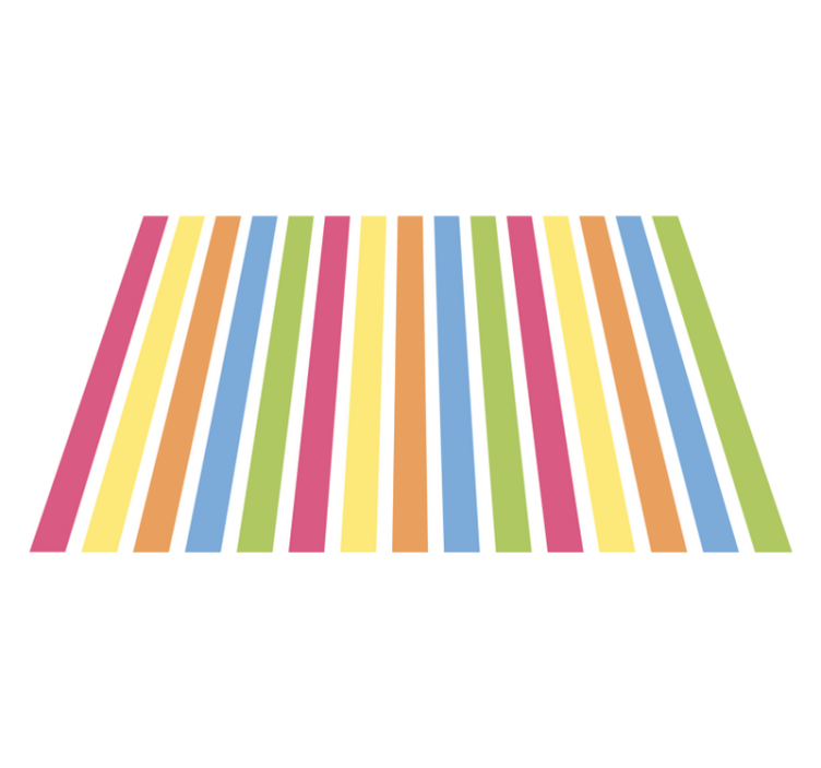 乙烯基餐垫色彩斑斓条纹背景 - TenStickers