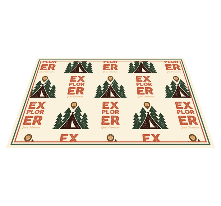 乙烯基餐垫原版探险者冒险图案 - TenStickers