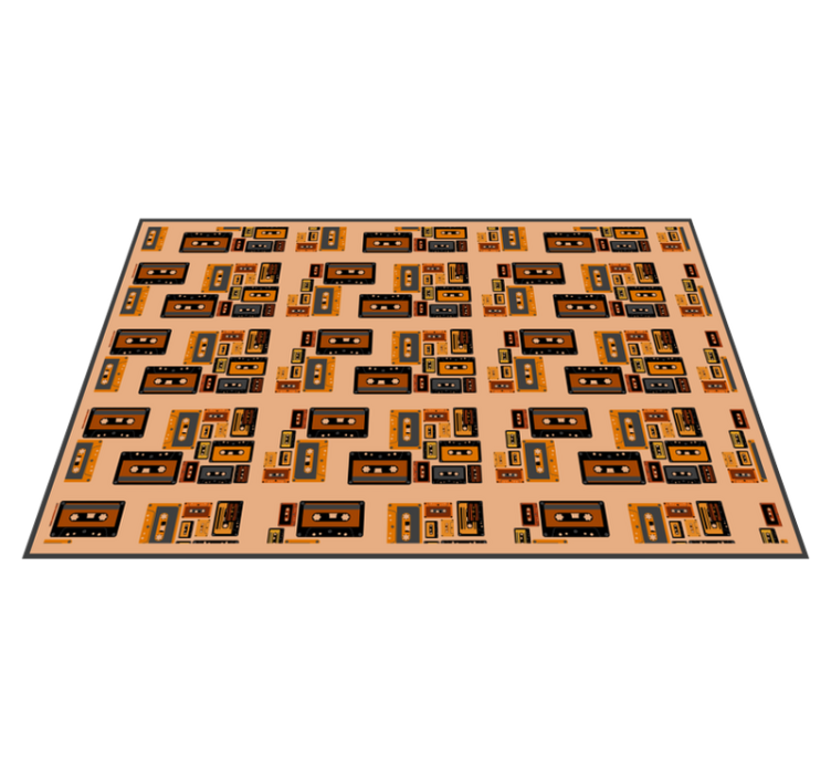 乙烯基餐垫原版复古磁带图案 - TenStickers