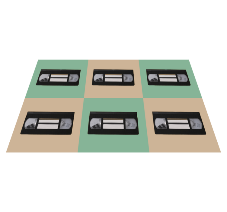 乙烯基餐垫原版复古vhs磁带图案 - TenStickers