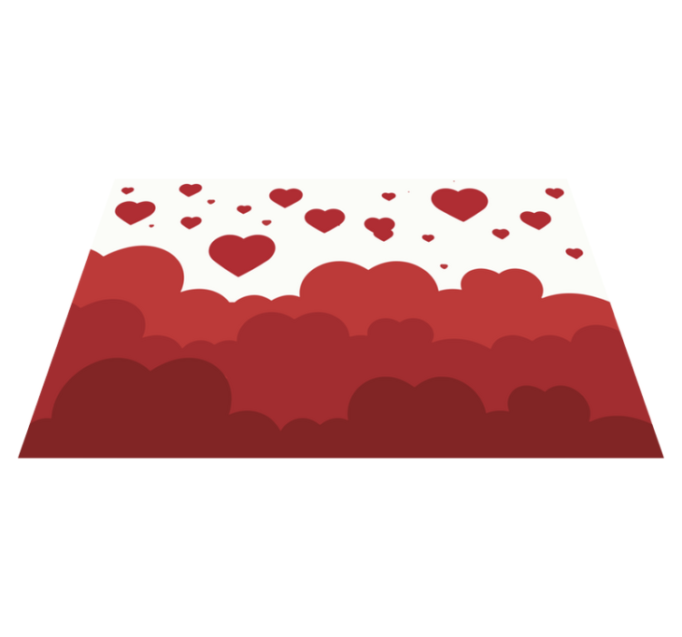 乙烯基餐垫原版心形云朵图案 - TenStickers