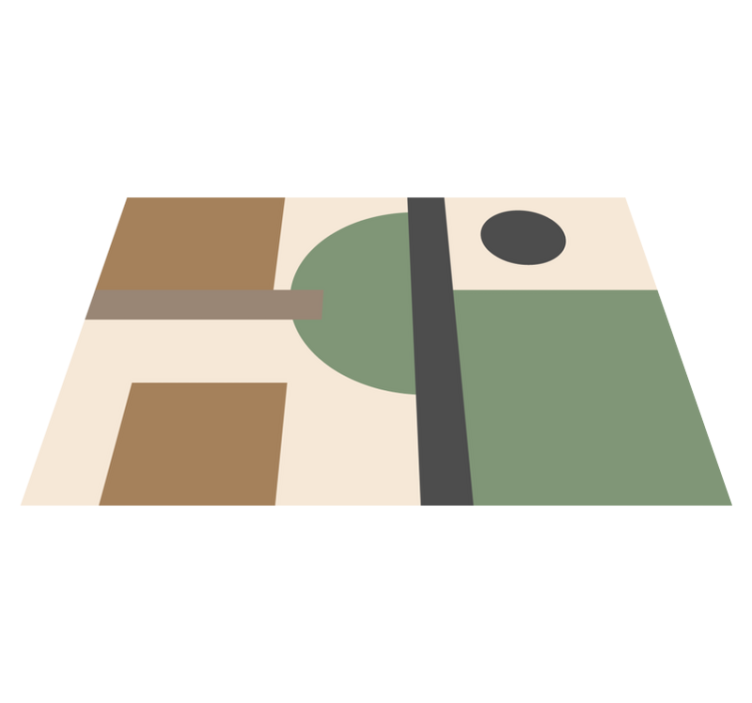 乙烯基餐垫几何抽象形状 - TenStickers