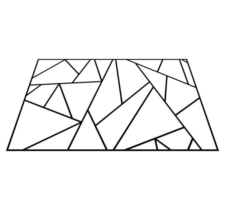 乙烯基餐垫几何黑线设计 - TenStickers