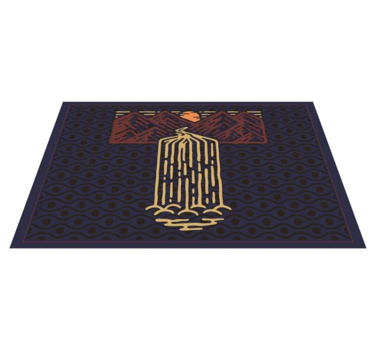 乙烯基餐垫原版山水瀑布场景 - TenStickers