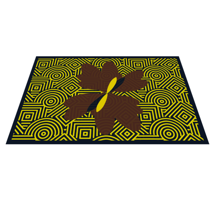 乙烯基餐垫贴图抽象几何花朵 - TenStickers