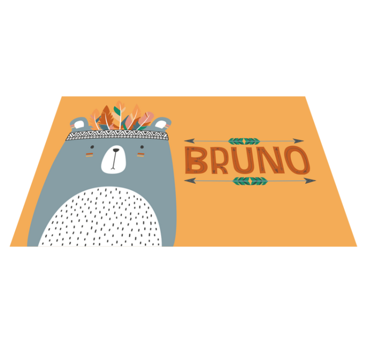 乙烯基儿童餐垫可爱熊插图 - TenStickers