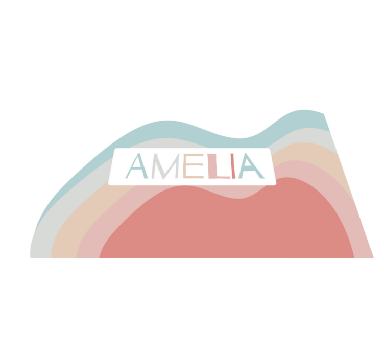 乙烯基餐垫品牌个性化彩色名称 - TenStickers