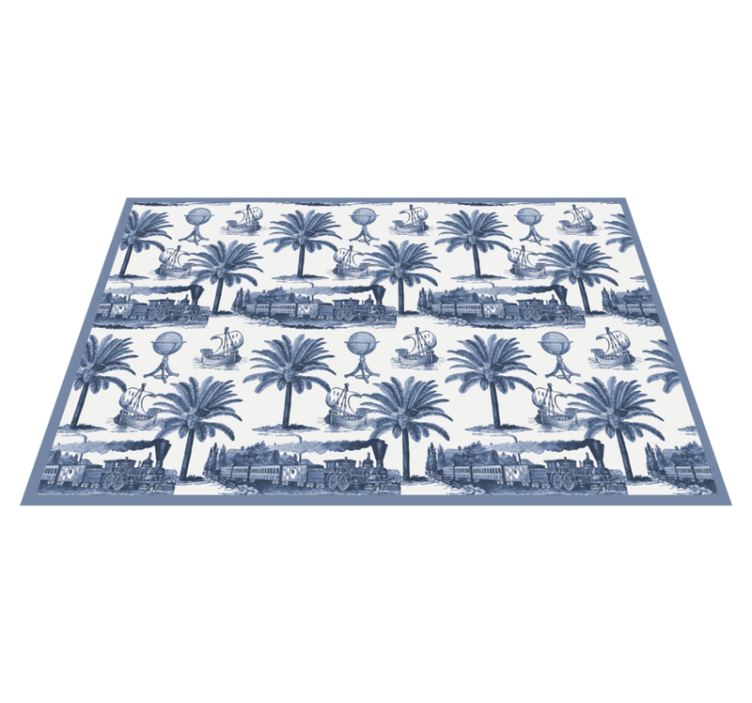 乙烯基餐垫怀旧旅行场景 - TenStickers