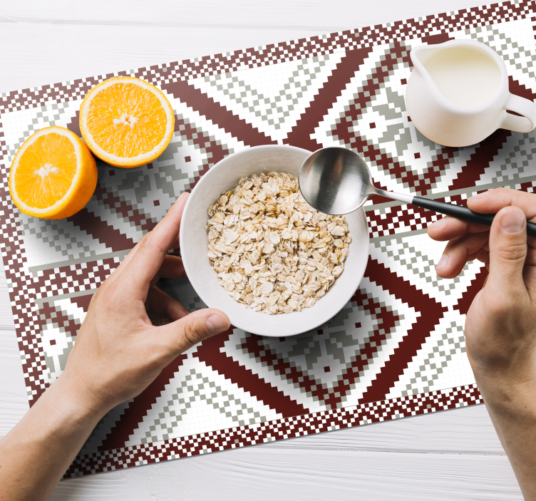 乙烯基餐垫贴图几何纹理图案 - TenStickers