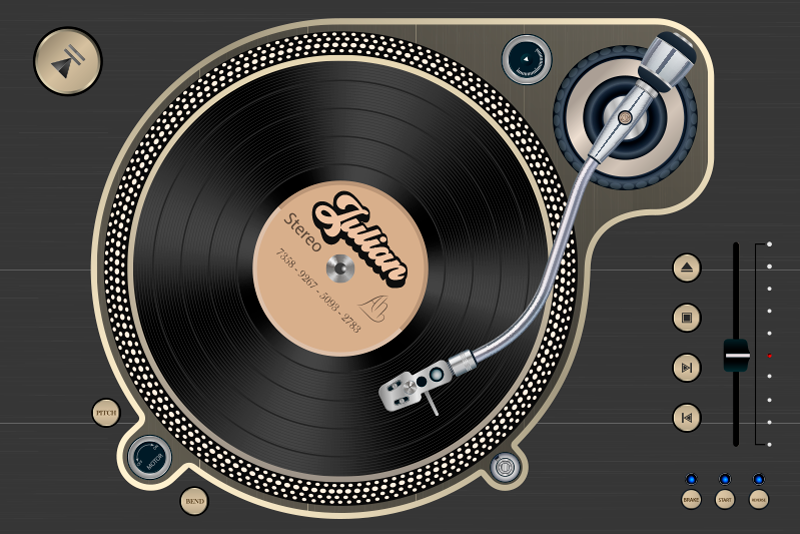 乙烯基光盘名称餐垫 - TenStickers