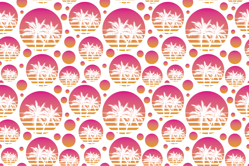 乙烯基餐垫原版热带棕榈图案 - TenStickers