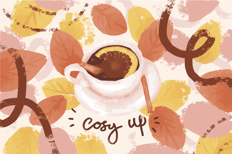 乙烯基餐垫原版温馨咖啡杯 - TenStickers