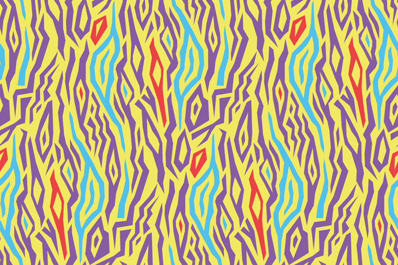 乙烯基餐垫贴图色彩丰富的抽象图案 - TenStickers