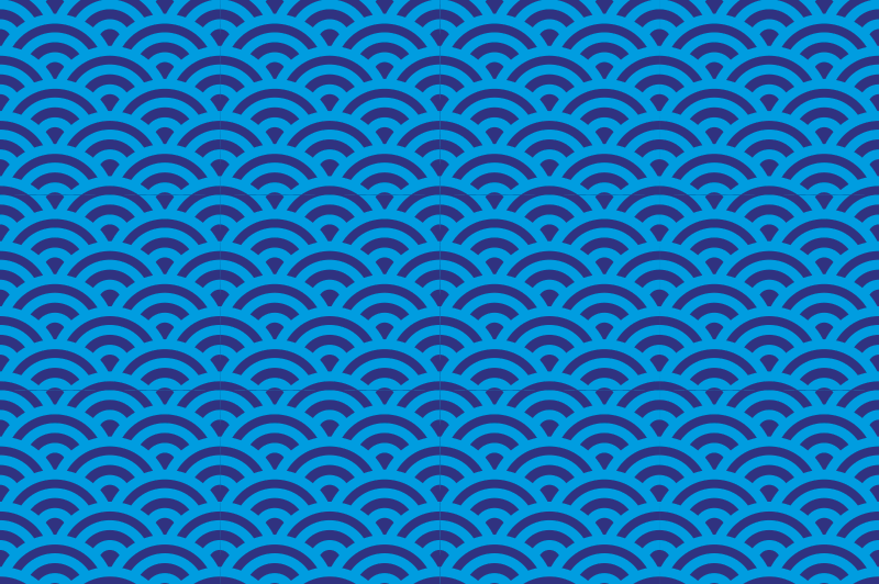 乙烯基餐垫贴图曲线波浪元素 - TenStickers