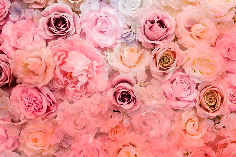 乙烯基餐垫贴图花卉玫瑰图案 - TenStickers