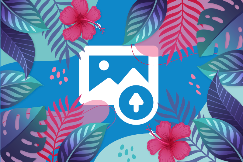 乙烯基餐垫原版五彩热带叶子 - TenStickers