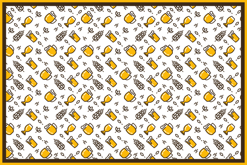 乙烯基餐垫原版手工啤酒图标 - TenStickers