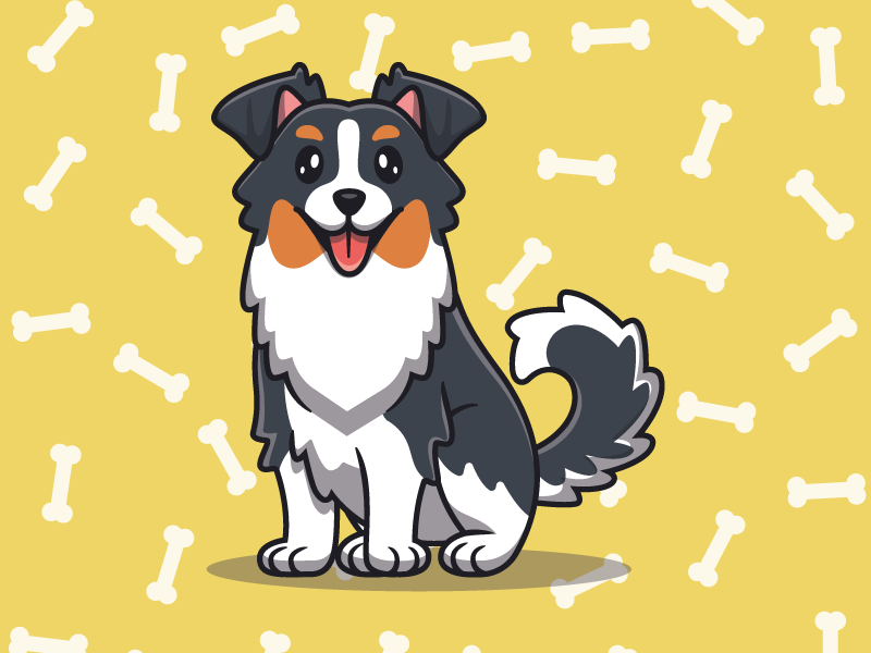 乙烯基儿童餐垫可爱狗狗角色 - TenStickers