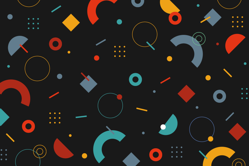 乙烯基餐垫，几何彩色图案 - TenStickers