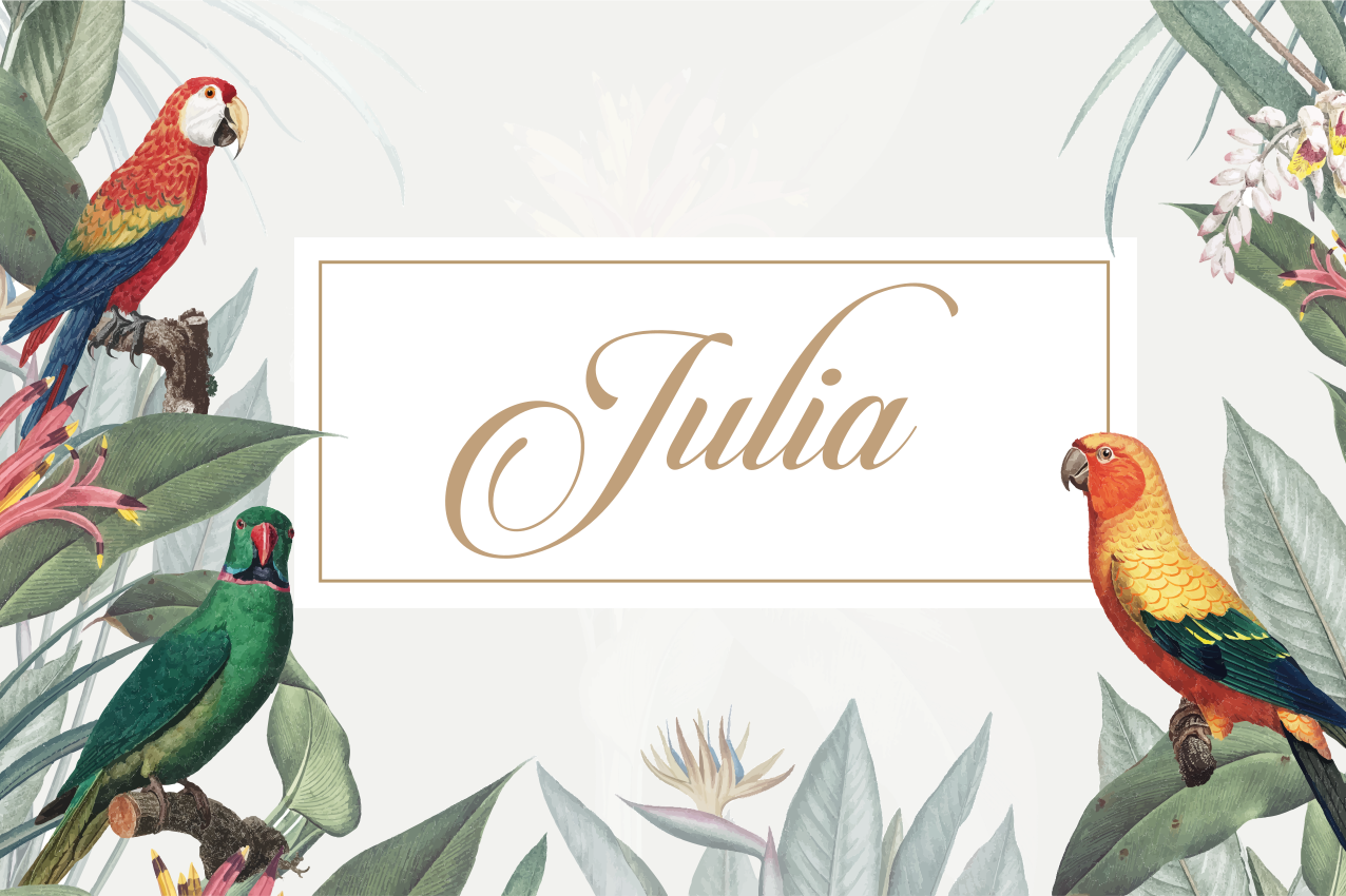 乙烯基餐垫品牌优雅姓名摆放 - TenStickers