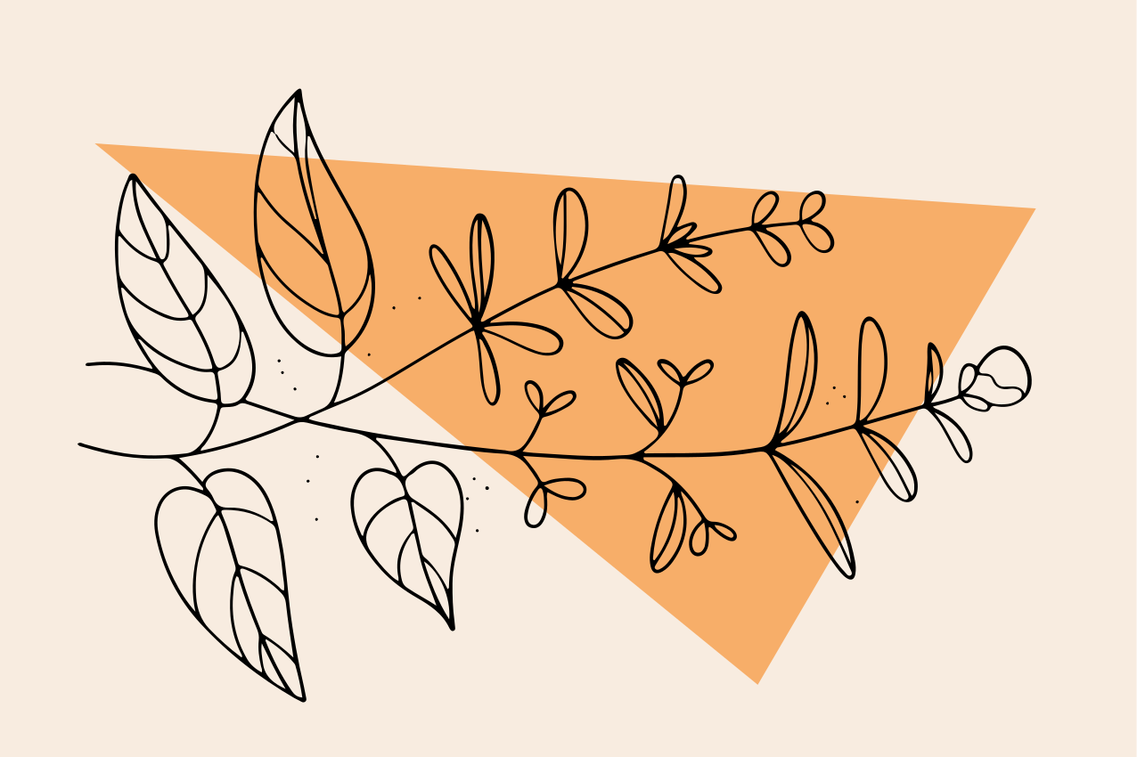 乙烯基餐垫原版花卉抽象设计 - TenStickers