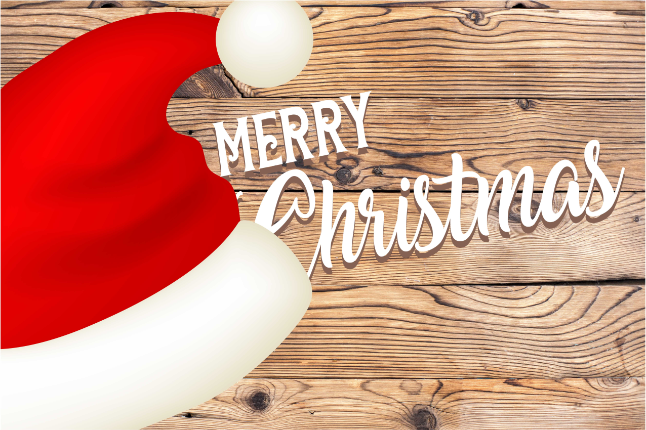 乙烯基圣诞餐垫喜庆圣诞老人帽 - TenStickers