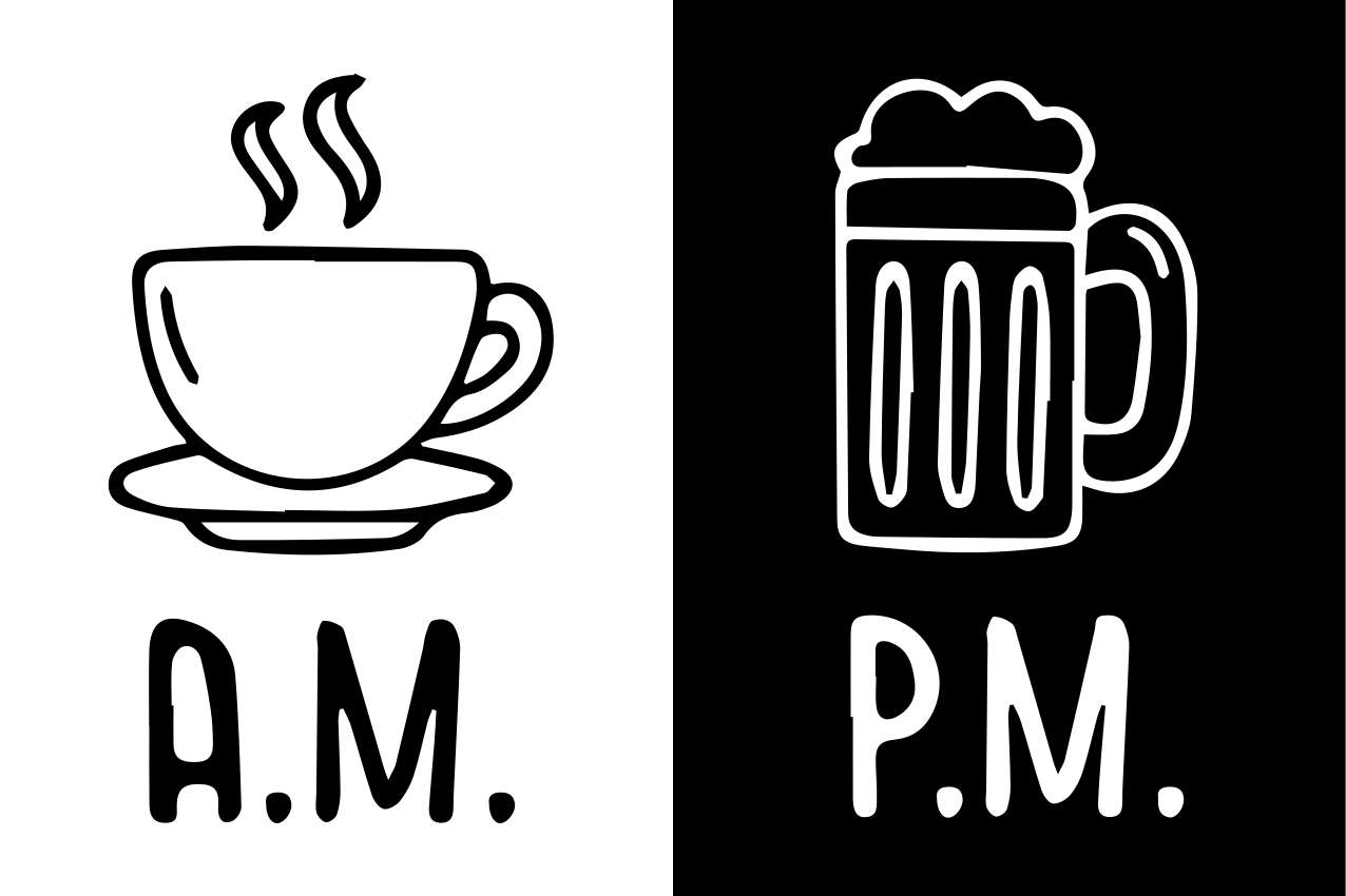 乙烯基餐垫咖啡啤酒对比 - TenStickers