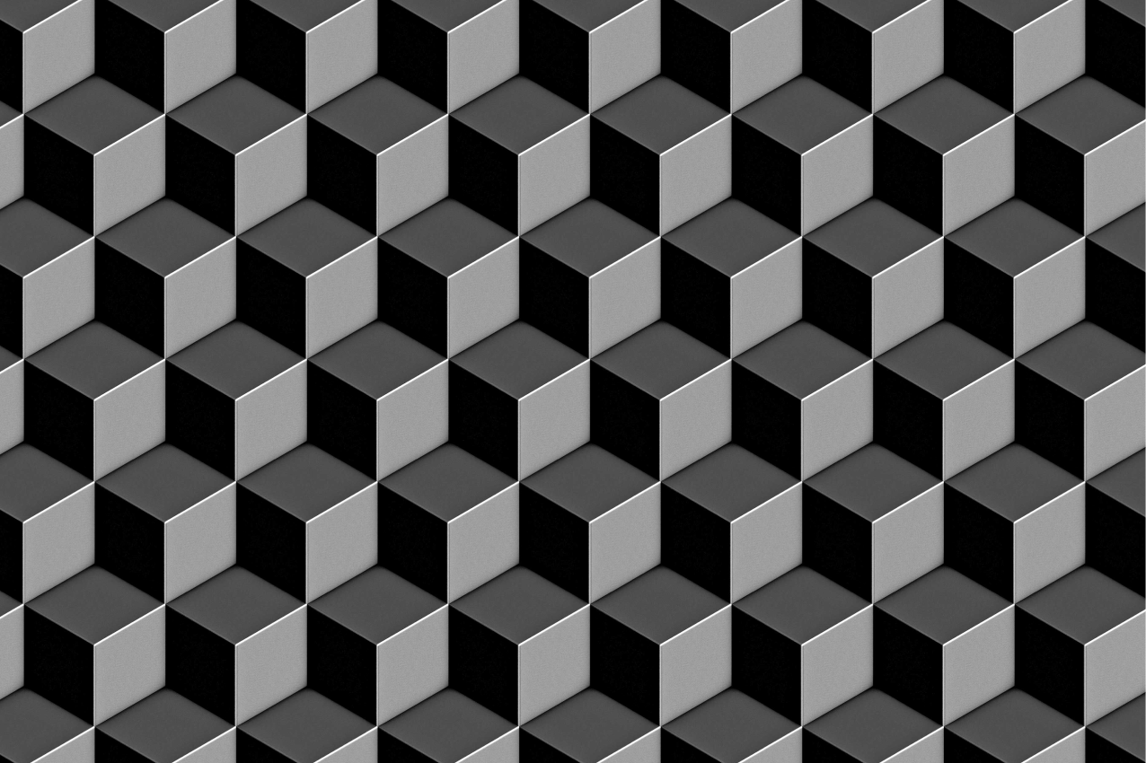 乙烯基餐垫贴图几何立方体图案 - TenStickers