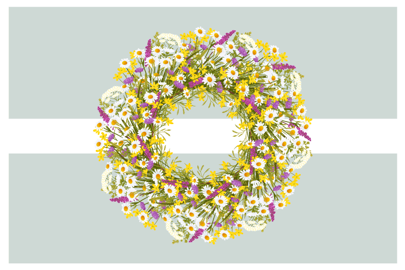 乙烯基餐垫原版花环中心装饰 - TenStickers