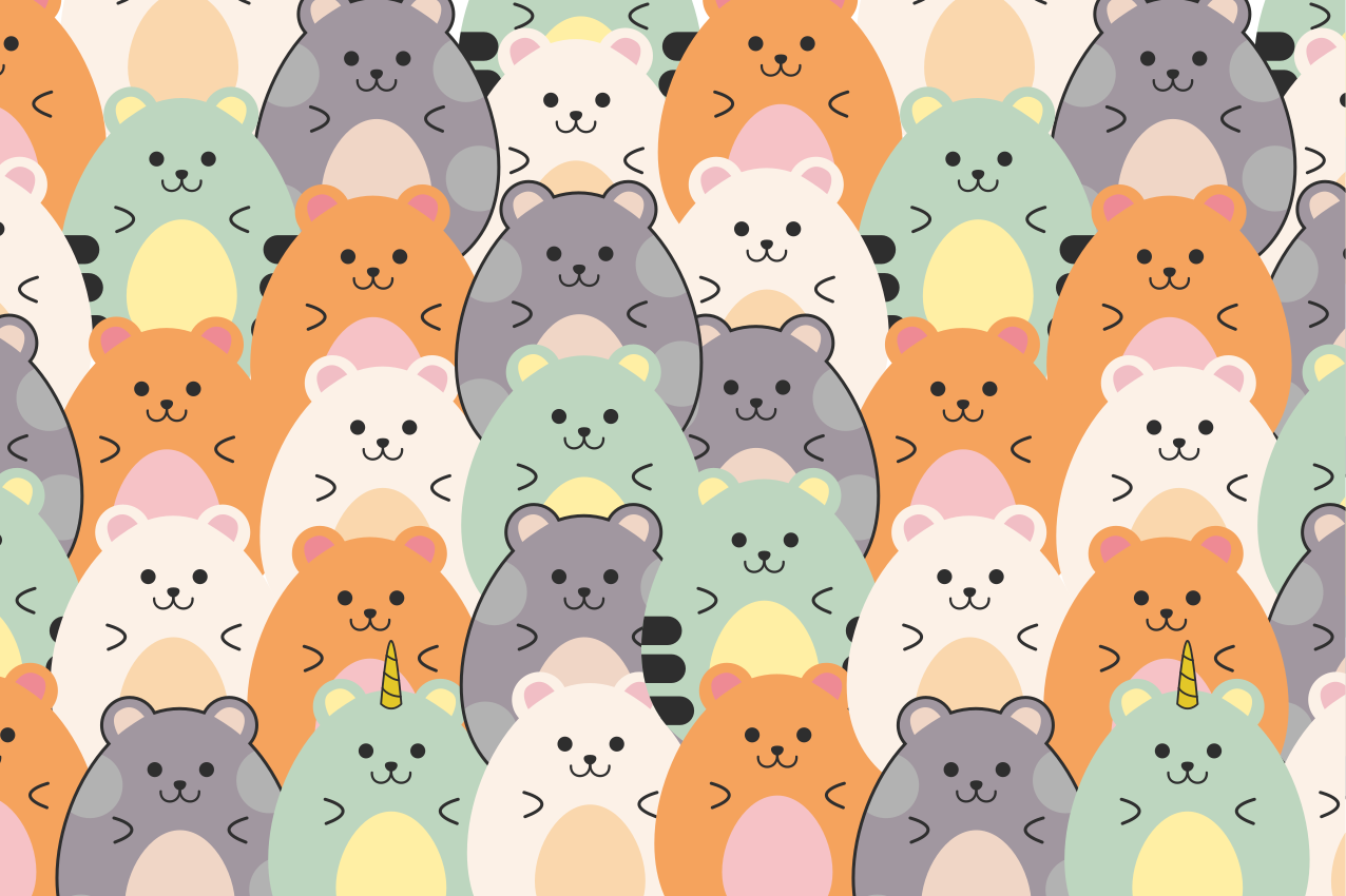 乙烯基儿童餐垫可爱动物脸孔 - TenStickers