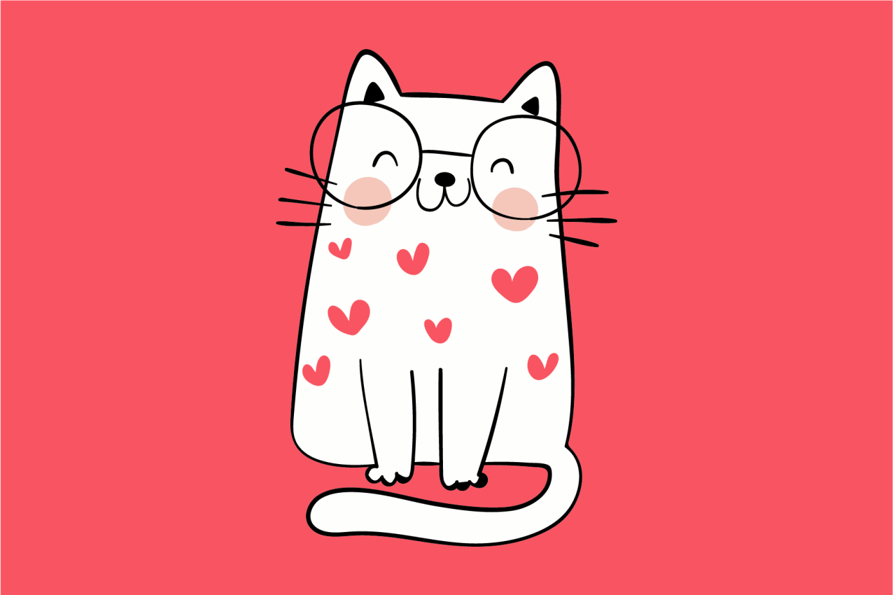 乙烯基儿童餐垫可爱猫咪角色 - TenStickers