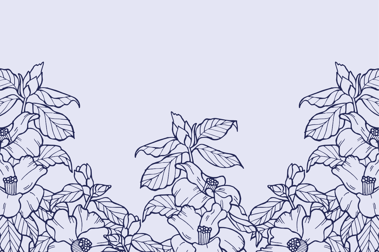 乙烯基餐垫原版花卉边框图案 - TenStickers