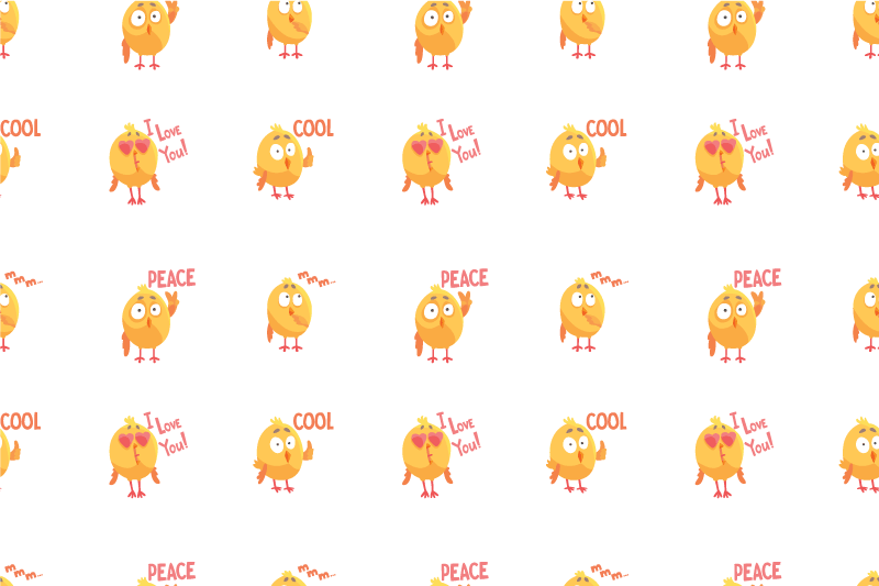 乙烯基儿童餐垫可爱小鸡图案 - TenStickers