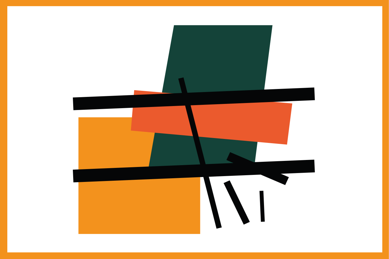 乙烯基餐垫抽象几何块图案 - TenStickers