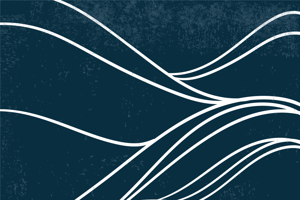 乙烯基餐垫优雅波浪图案 - TenStickers