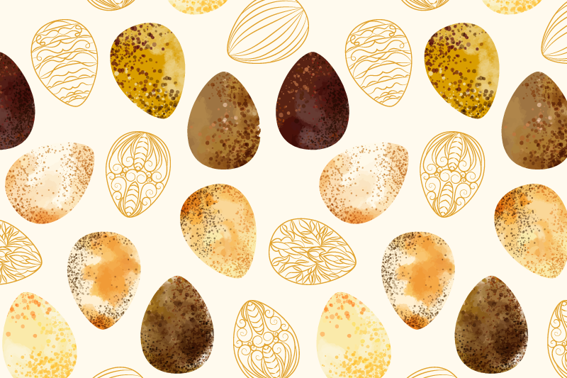 乙烯基餐垫原版优雅蛋形图案 - TenStickers
