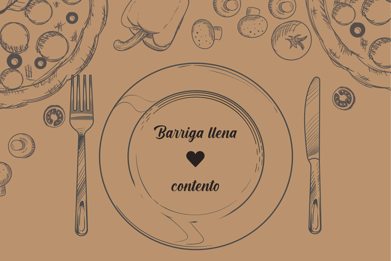 乙烯基餐垫原版空心爱心盘 - TenStickers