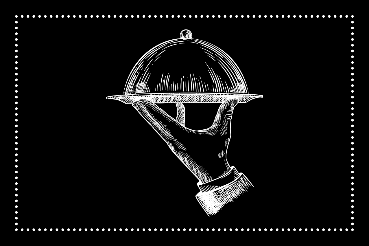 乙烯基餐垫原版优雅餐具手 - TenStickers