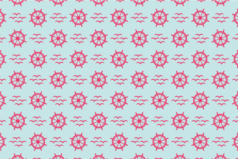 乙烯基餐垫原版航海方向盘 - TenStickers