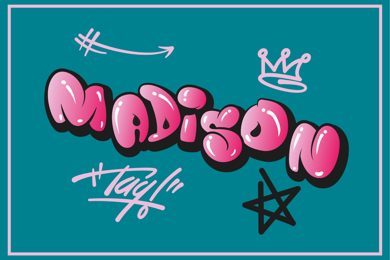 乙烯基餐垫原版个性化姓名设计 - TenStickers