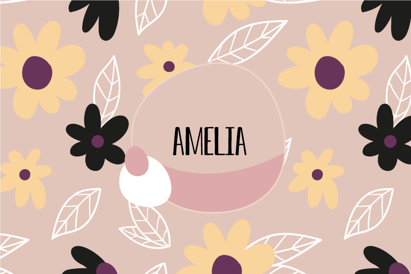 乙烯基儿童餐垫定制植物图案 - TenStickers