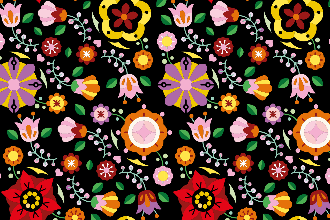 乙烯基餐垫原版生机盎然的花卉灵感 - TenStickers