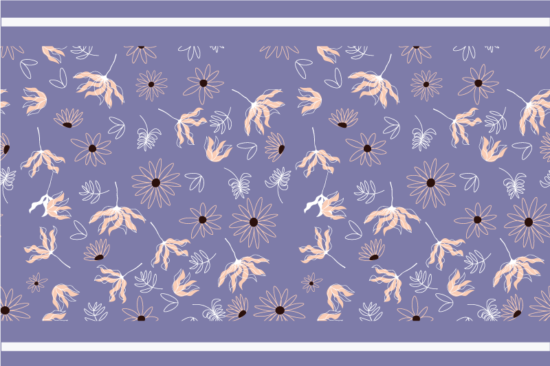 乙烯基餐垫贴图花卉图案元素 - TenStickers