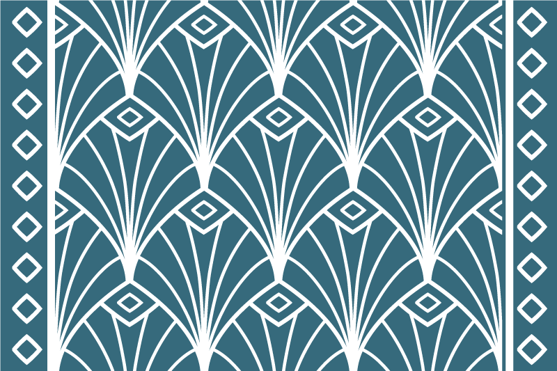 乙烯基餐垫时尚花卉图案 - TenStickers