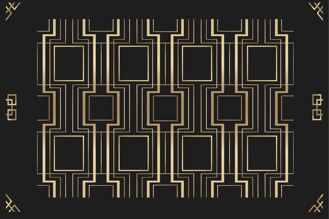 乙烯基餐垫几何黑色概念 - TenStickers