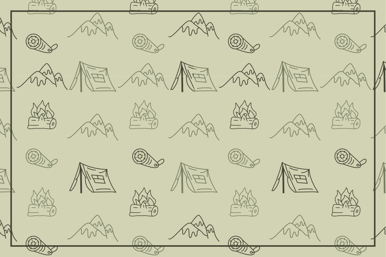 乙烯基餐垫原版露营冒险配件 - TenStickers