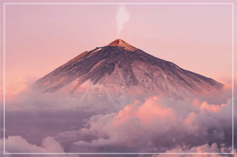 乙烯基餐垫火山山脉风景 - TenStickers